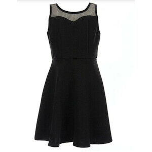 Zunie Girls Sleeveless Illusion Neckline Ottoman Skater Dress Size 16 (7-16yr)
